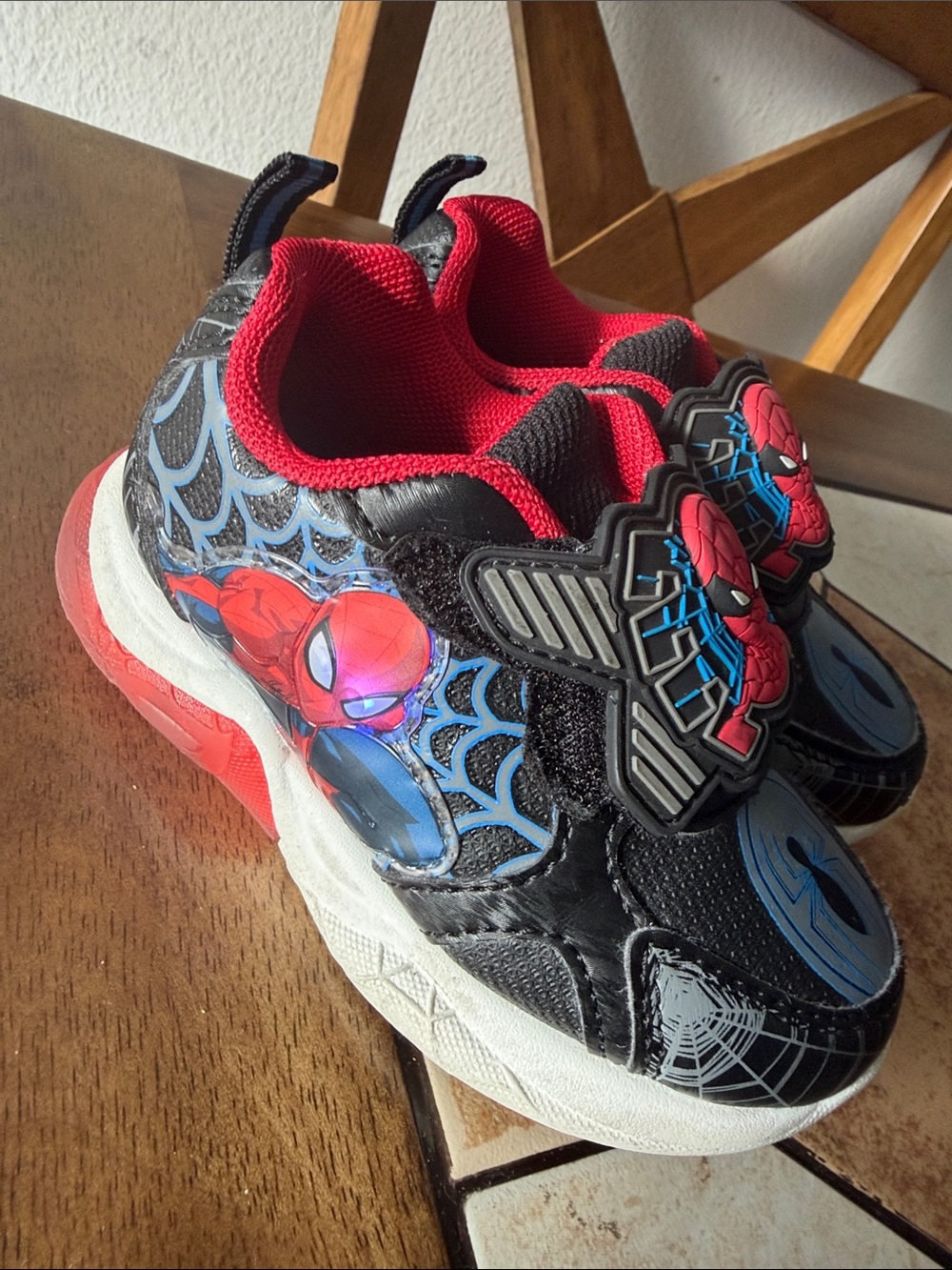 Marvel Spider-Man Light-Up Kids Sneakers - Black, Red & Blue